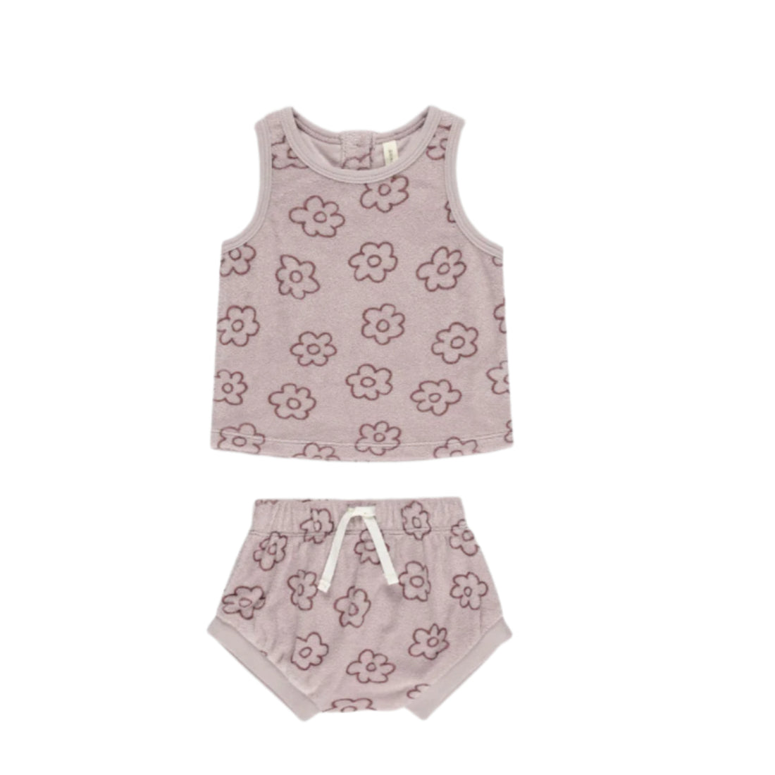 Quincy Mae Lavender Terry Tank + Short Set