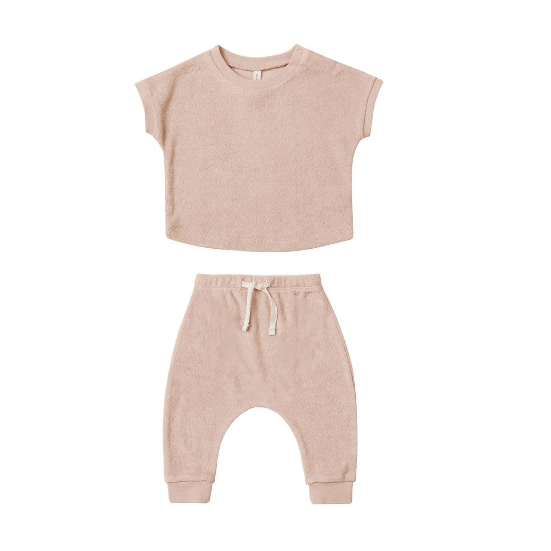 Quincy Mae Blush Terry Tee + Pant Set