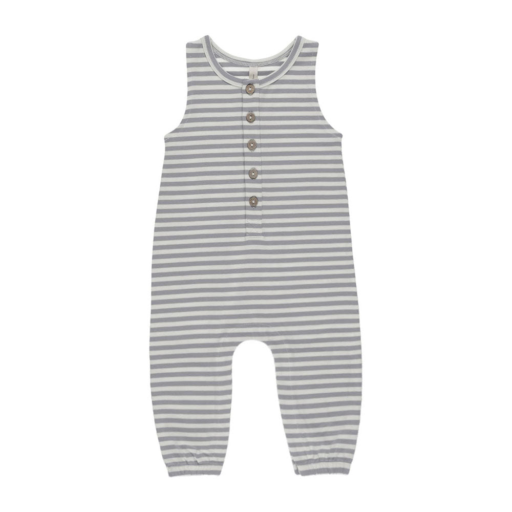 Quincy Mae Blue Stripe Sleeveless Jumpsuit