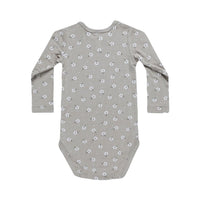 Quincy Mae Blue Ditsy Bamboo Long Sleeve Bodysuit