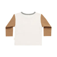 Quincy Mae Color Block Long Sleeve Pocket Tee