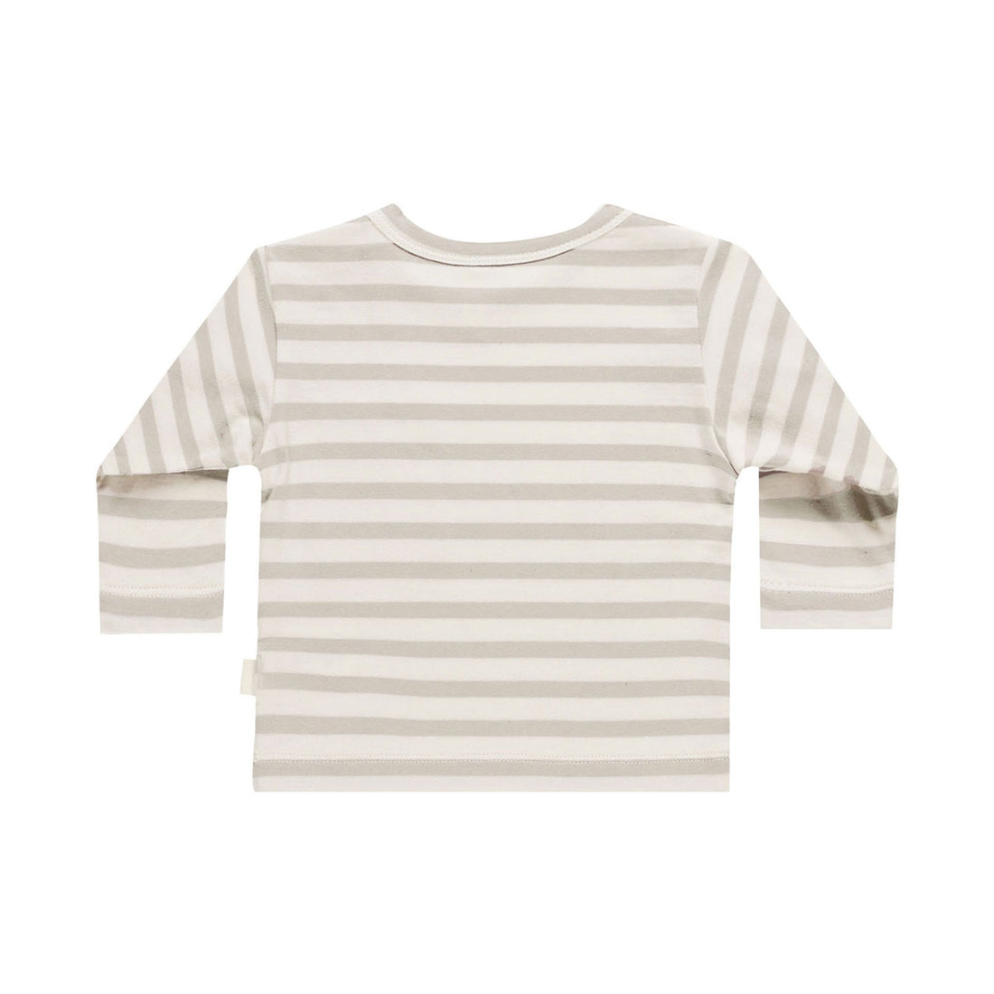 Quincy Mae Grey Stripe Long Sleeve Pocket Tee