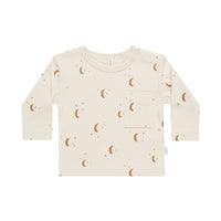 Quincy Mae Moons Long Sleeve Pocket Tee