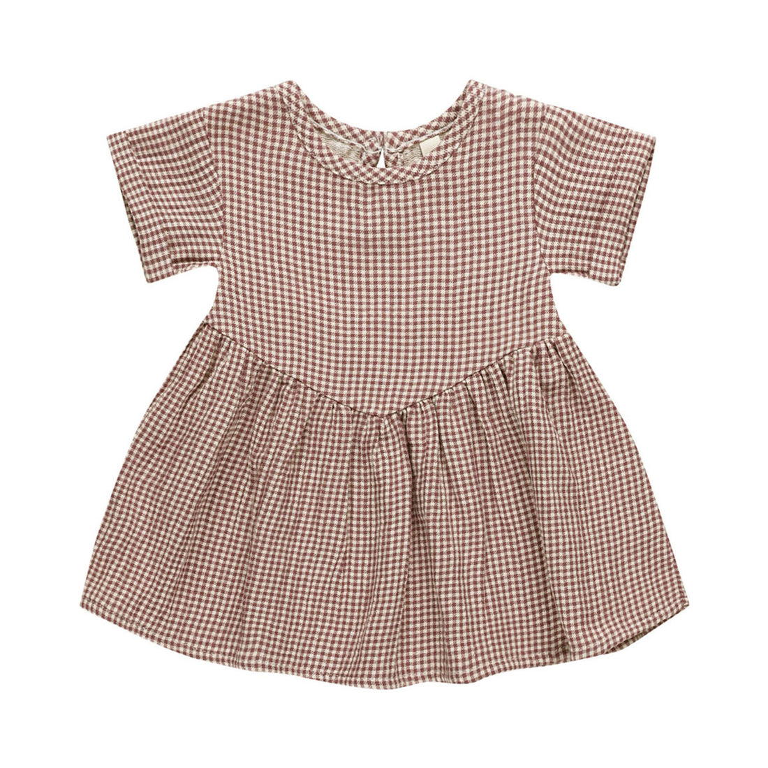 Quincy Mae Plum Gingham Brielle Dress