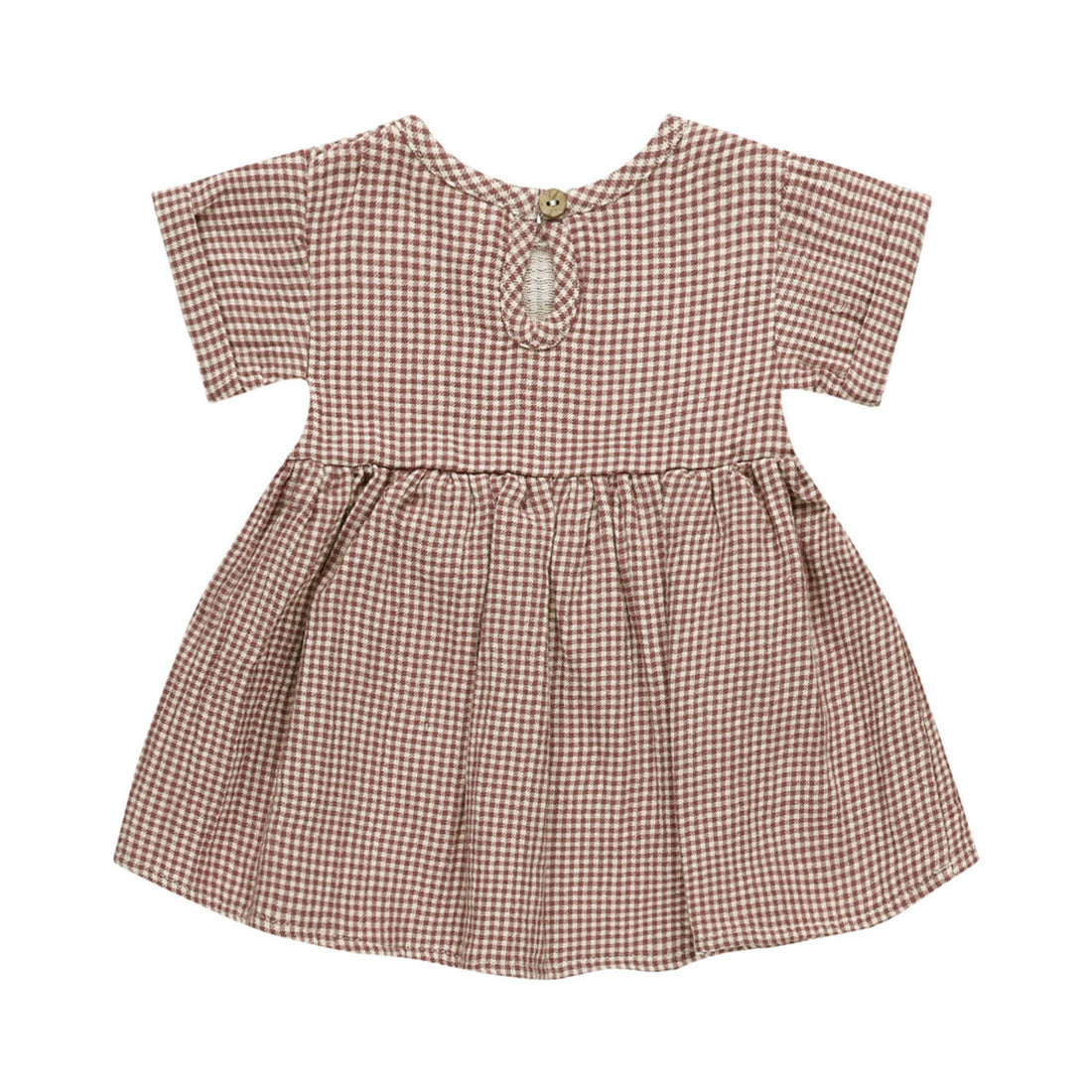 Quincy Mae Plum Gingham Brielle Dress