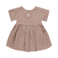 Quincy Mae Plum Gingham Brielle Dress