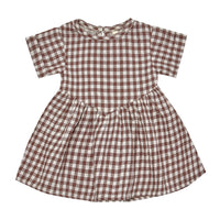 Quincy Mae Plum Gingham Brielle Dress