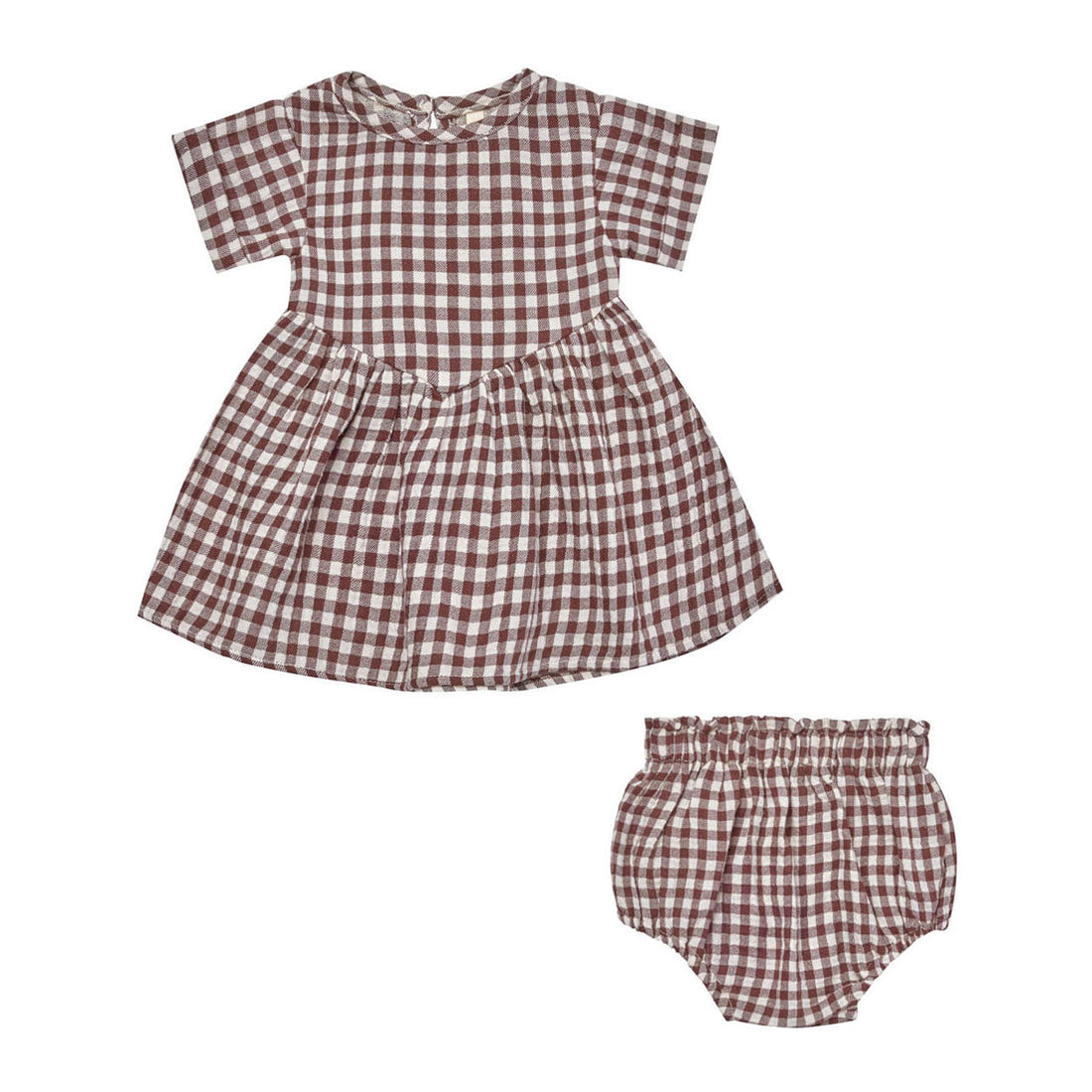 Quincy Mae Plum Gingham Brielle Dress