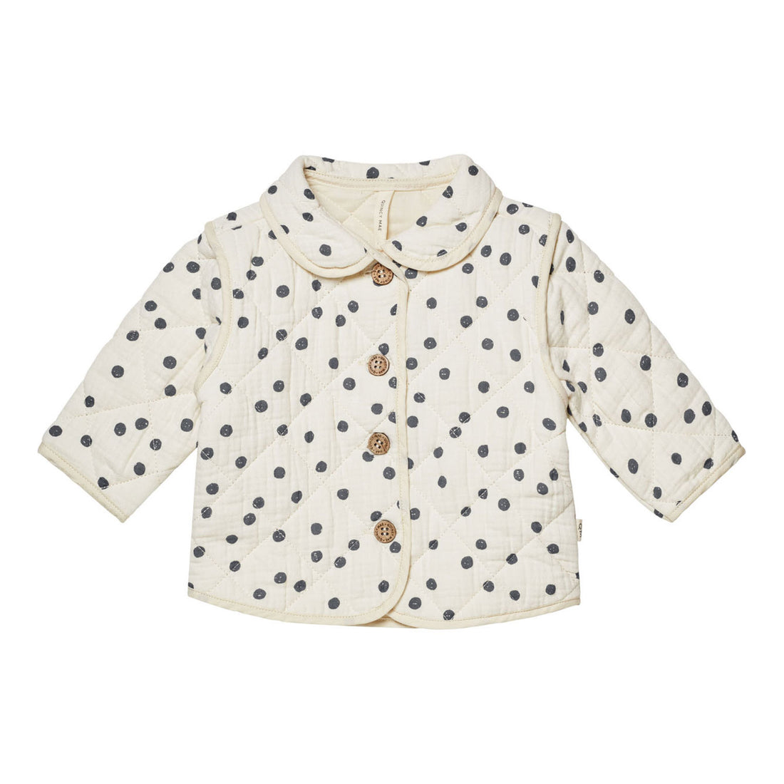 Quincy Mae Navy Dot Quilted Jacket