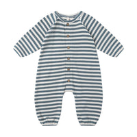 Quincy Mae Ocean Stripe Waffle Jumpsuit