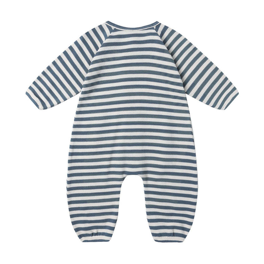 Quincy Mae Ocean Stripe Waffle Jumpsuit
