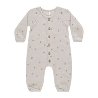 Quincy Mae Stars Waffle Long Sleeve Jumpsuit