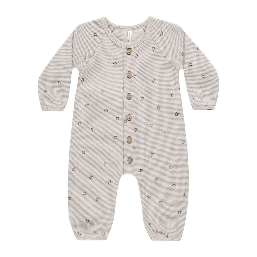 Quincy Mae Stars Waffle Long Sleeve Jumpsuit