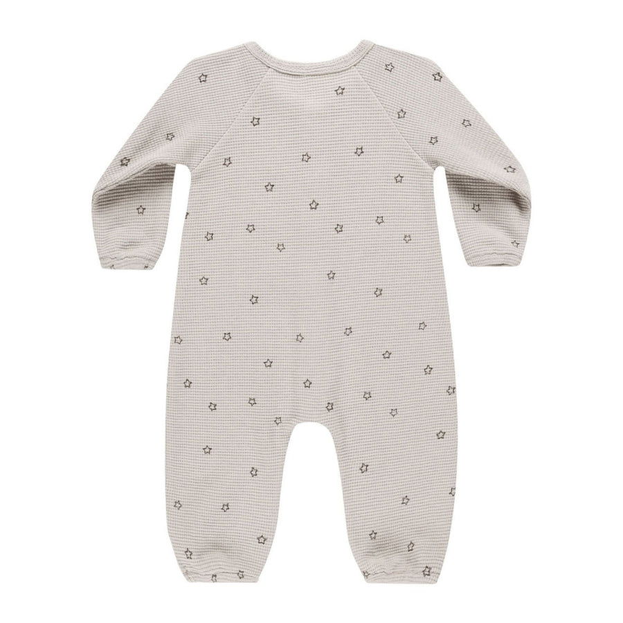 Quincy Mae Stars Waffle Long Sleeve Jumpsuit