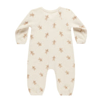 Quincy Mae Gingerbread Waffle Long Sleeve Jumpsuit