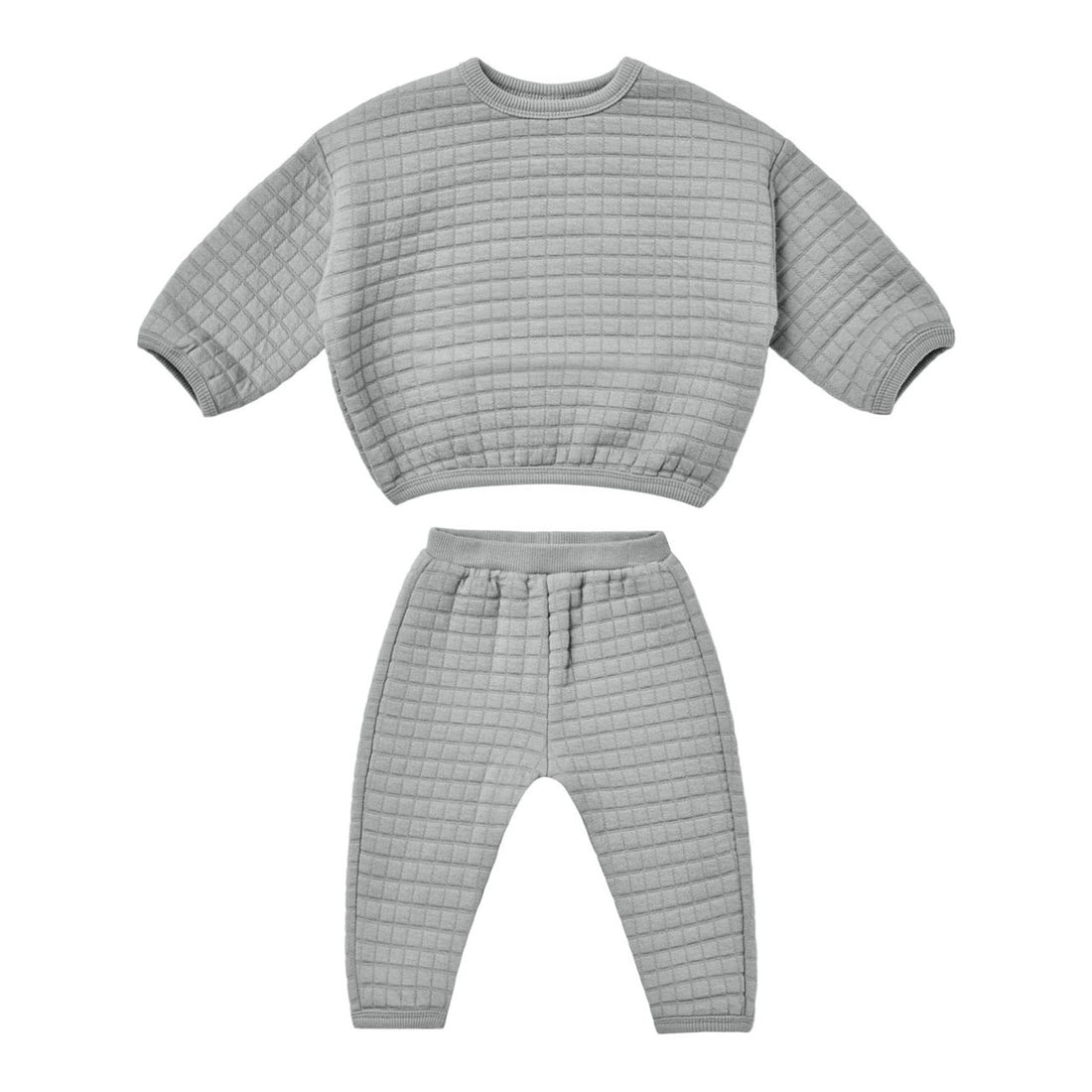 Quincy Mae Quilted Sweater and Pants Set - Dusty Blue Quincy Mae Quilted Sweater and Pants Set - Dusty Blue
