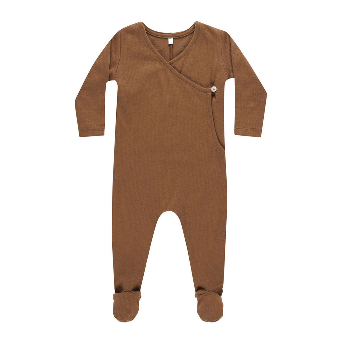 Quincy Mae Cinnamon Pointelle Wrap Footie