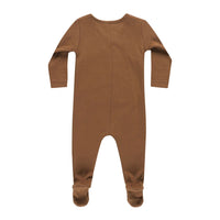 Quincy Mae Cinnamon Pointelle Wrap Footie
