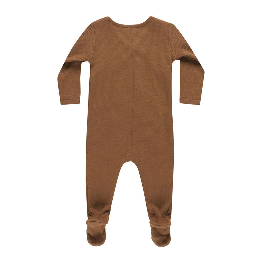Quincy Mae Cinnamon Pointelle Wrap Footie