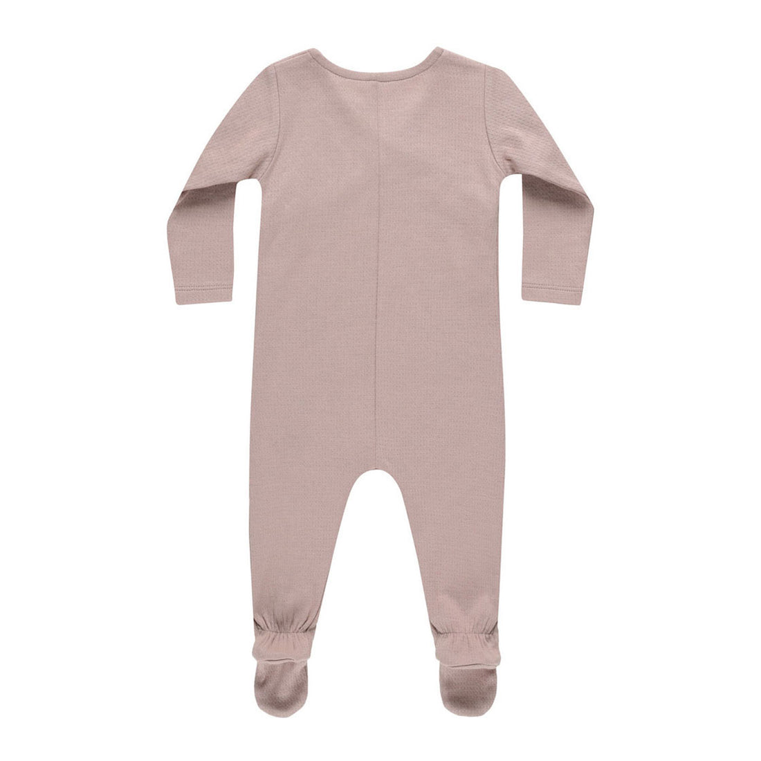 Quincy Mae Mauve Pointelle Wrap Footie