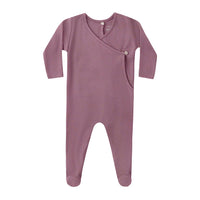 Quincy Mae Mulberry Pointelle Wrap Footie