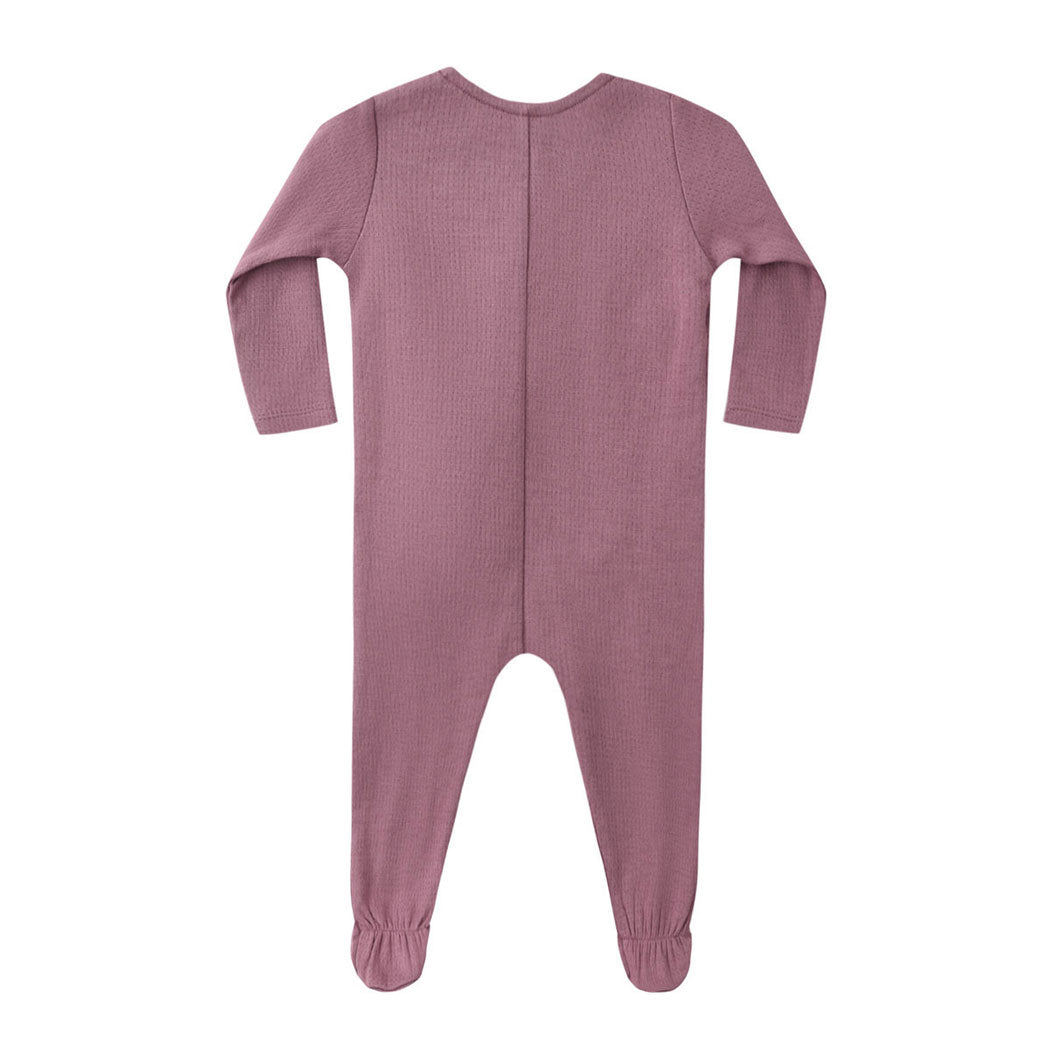 Quincy Mae Mulberry Pointelle Wrap Footie