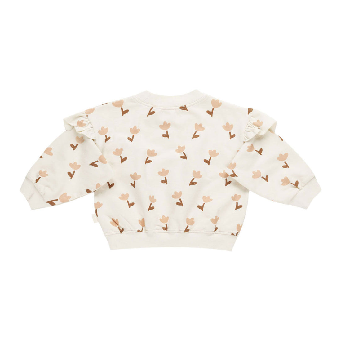 Quincy Mae Tulips Ruffle Fleece Sweatshirt