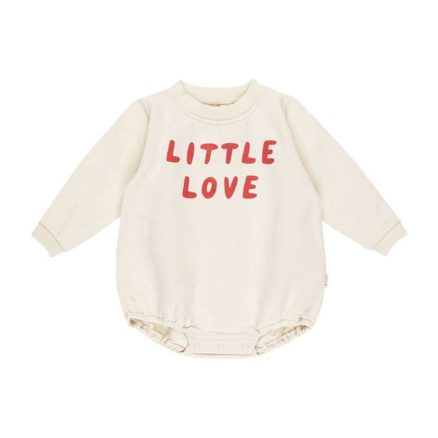 Quincy Mae Natural Little Love Bubble Romper