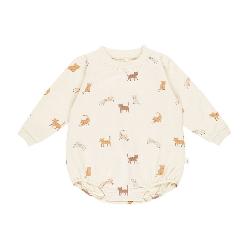 Quincy Mae Cats Crewneck Bubble Romper