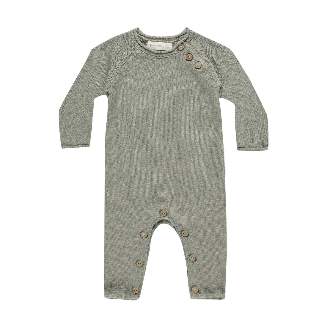 Quincy Mae Basil Cozy Heather Knit Jumpsuit
