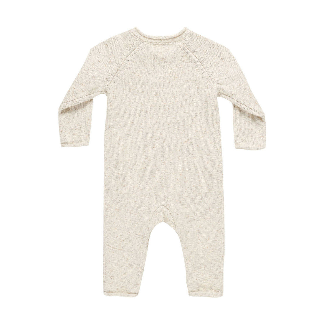 Quincy Mae Natural Speckled Cozy Heather Knit Jumpsuit