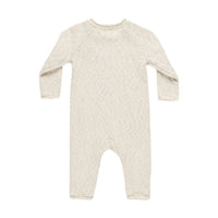 Quincy Mae Natural Speckled Cozy Heather Knit Jumpsuit