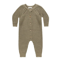 Quincy Mae Olive Chunky Knit Jumpsuit