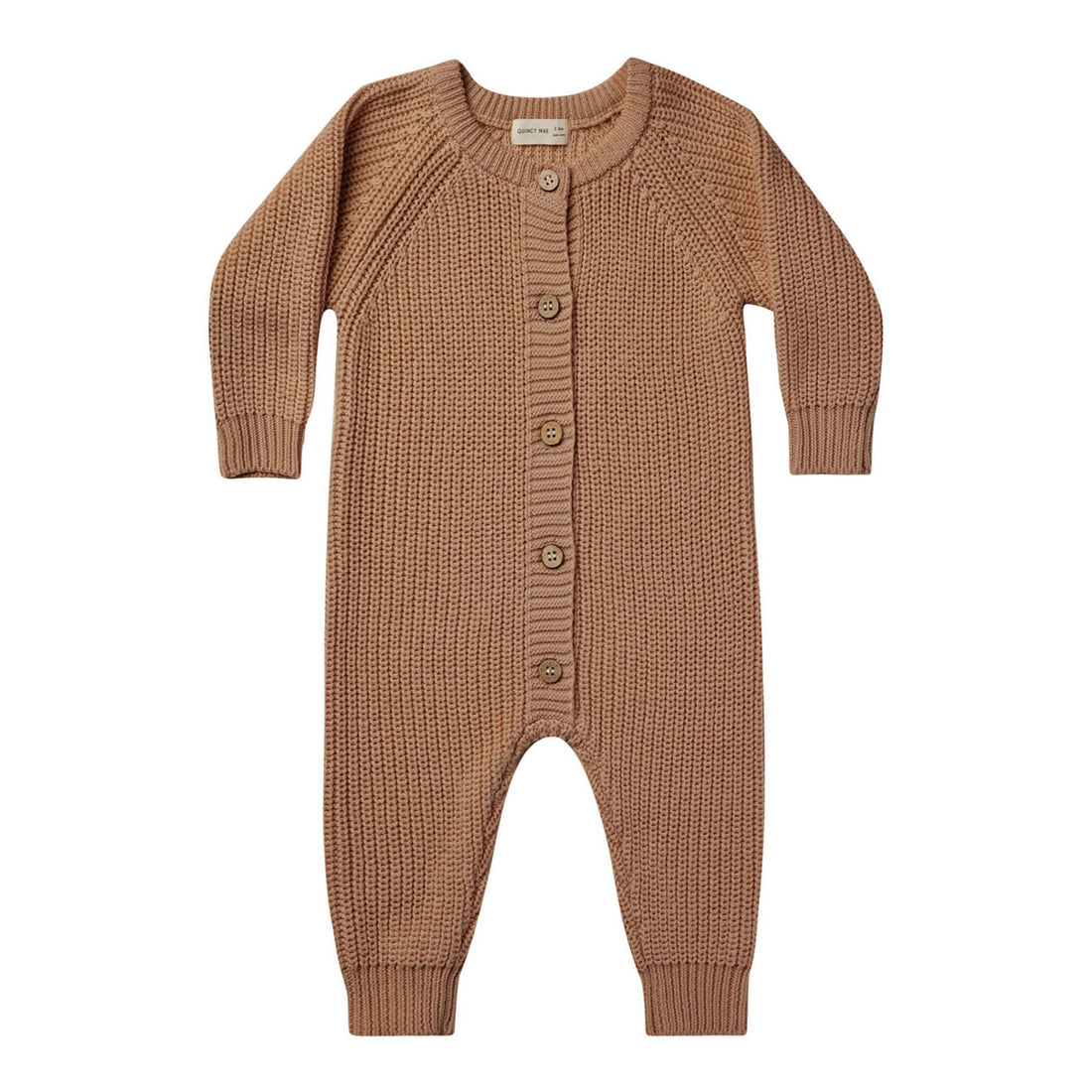 Quincy Mae Cinnamon Chunky Knit Jumpsuit