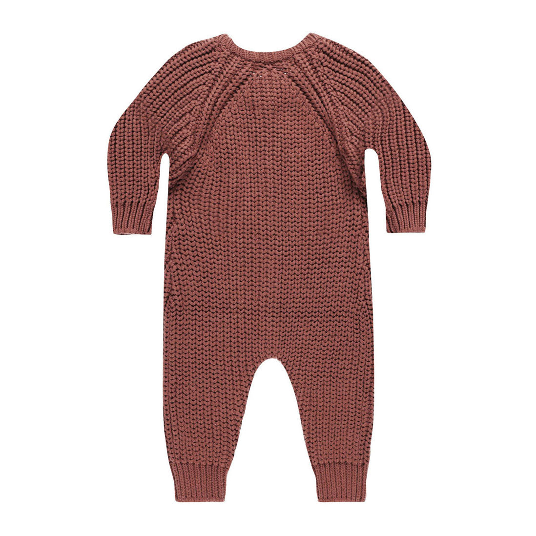 Quincy Mae Cranberry Chunky Knit Jumpsuit