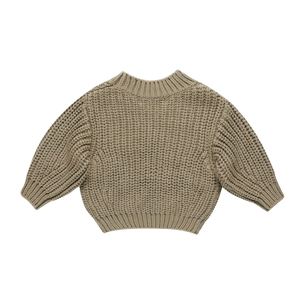 Quincy Mae Olive Chunky Knit Sweater