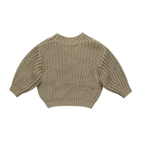 Quincy Mae Olive Chunky Knit Sweater