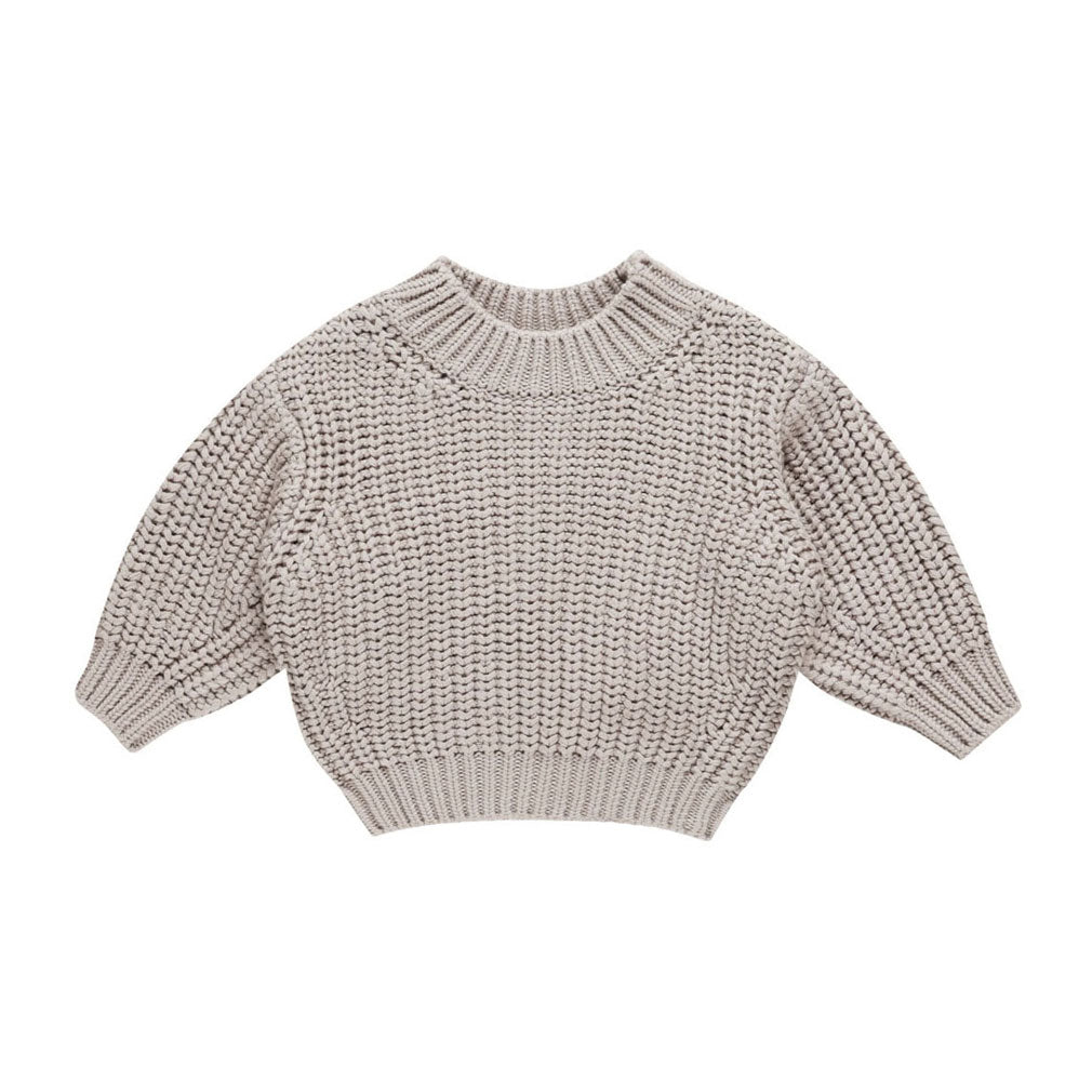 Quincy Mae Fog Chunky Knit Sweater