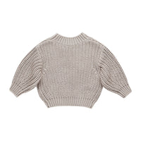 Quincy Mae Fog Chunky Knit Sweater