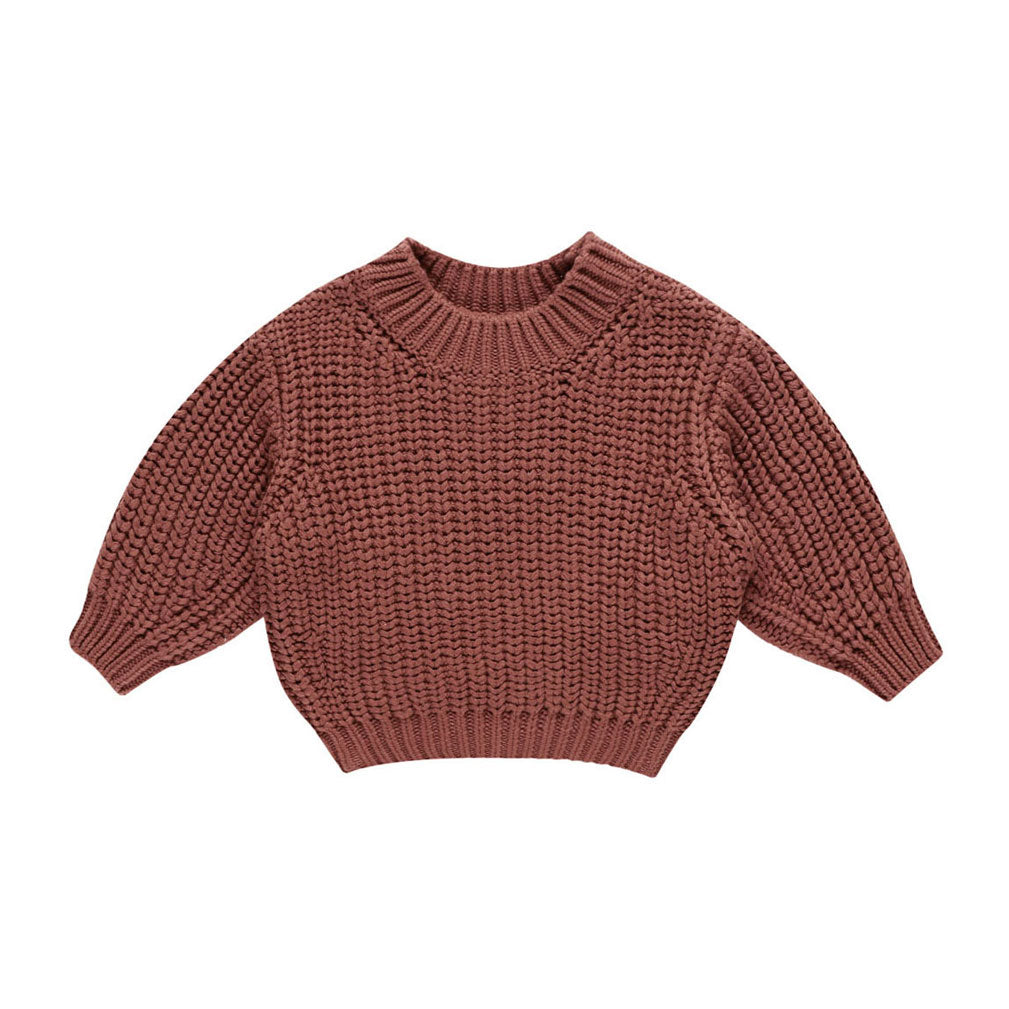 Quincy Mae Cranberry Chunky Knit Sweater