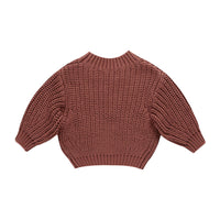 Quincy Mae Cranberry Chunky Knit Sweater
