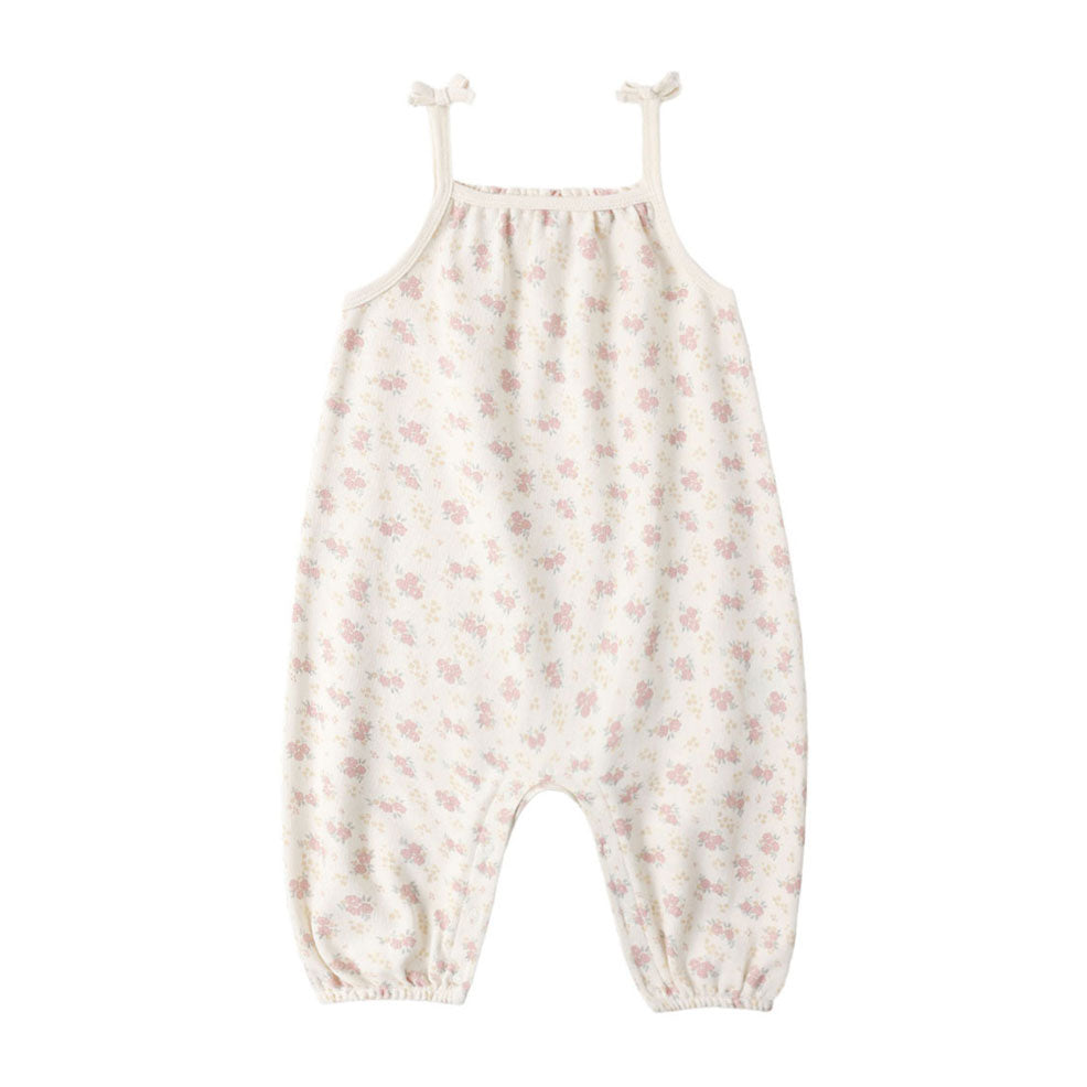 Quincy Mae Flower Field Smocked Jumpsuit