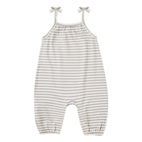 Quincy Mae Periwinkle Stripe Smocked Jumpsuit