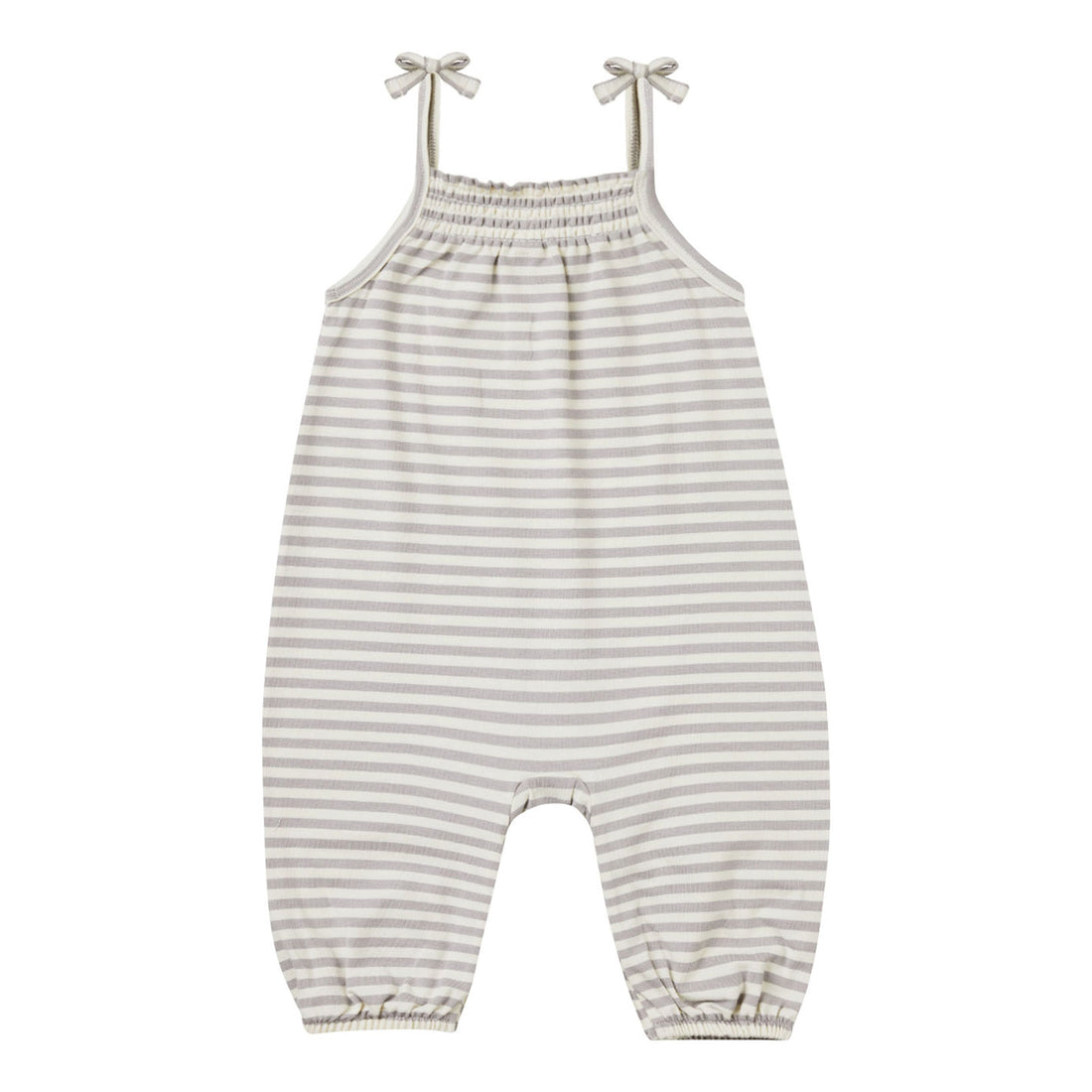 Quincy Mae Periwinkle Stripe Smocked Jumpsuit