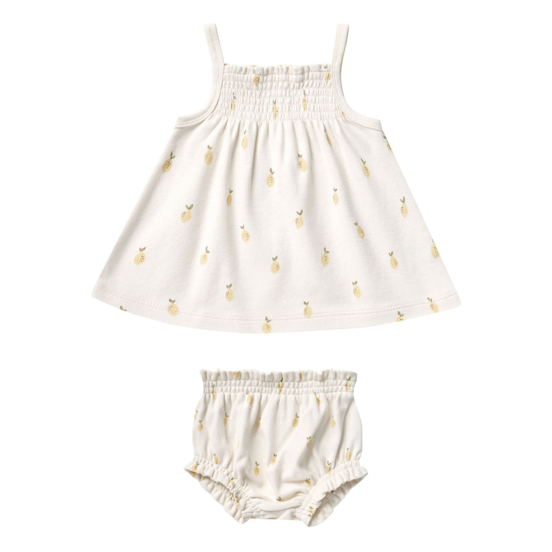 Quincy Mae Lemons Smocked Tank + Bloomer Set