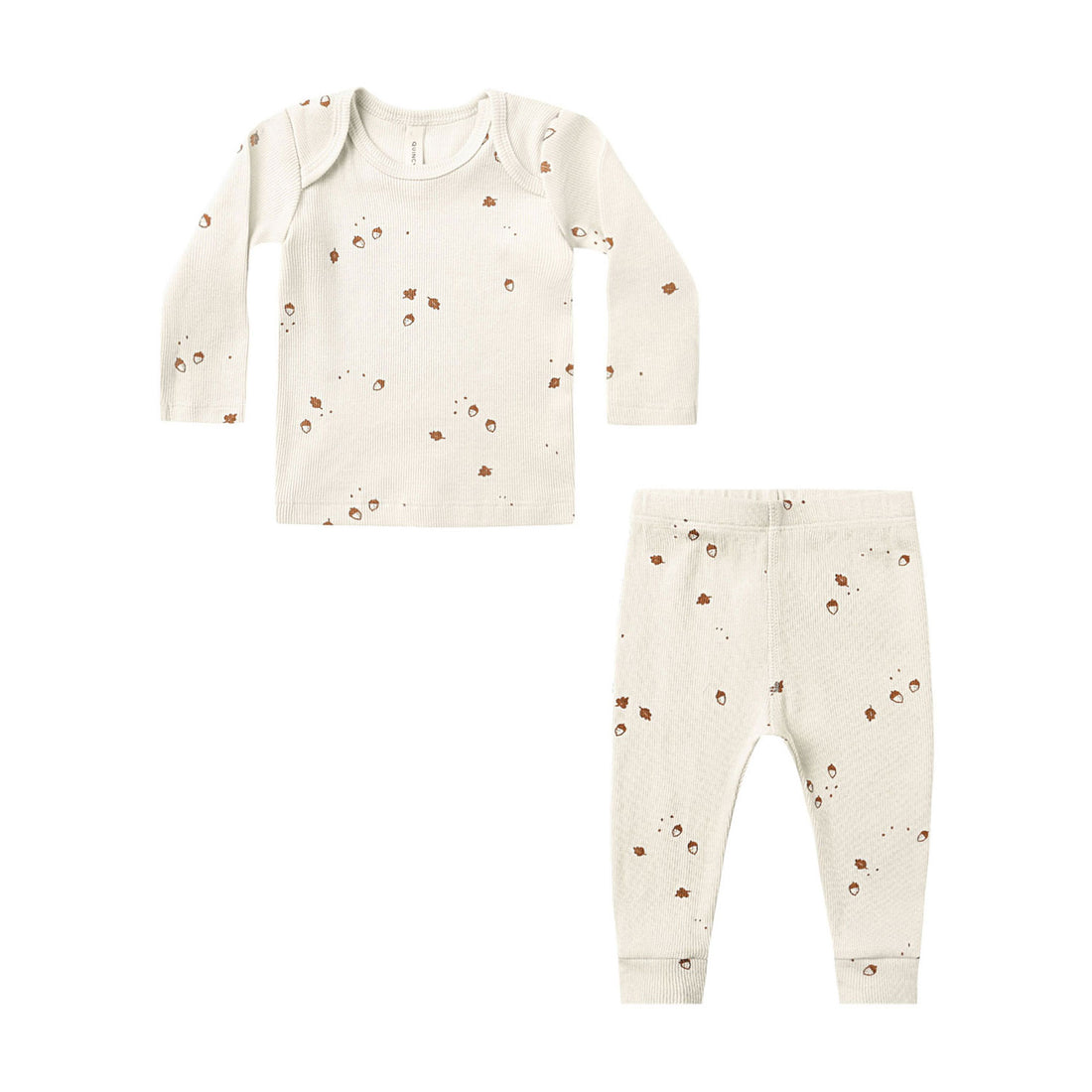 Quincy Mae Acorns Ribbed Tee + Legging Set