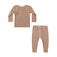 Quincy Mae Micro Stripe Ribbed Tee + Legging Set
