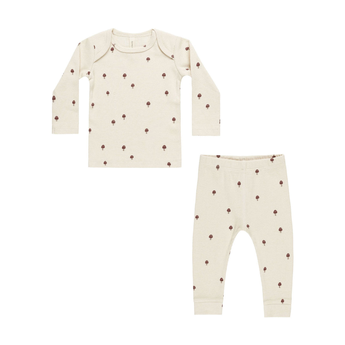 Quincy Mae Mushrooms Ribbed Tee + Legging Set