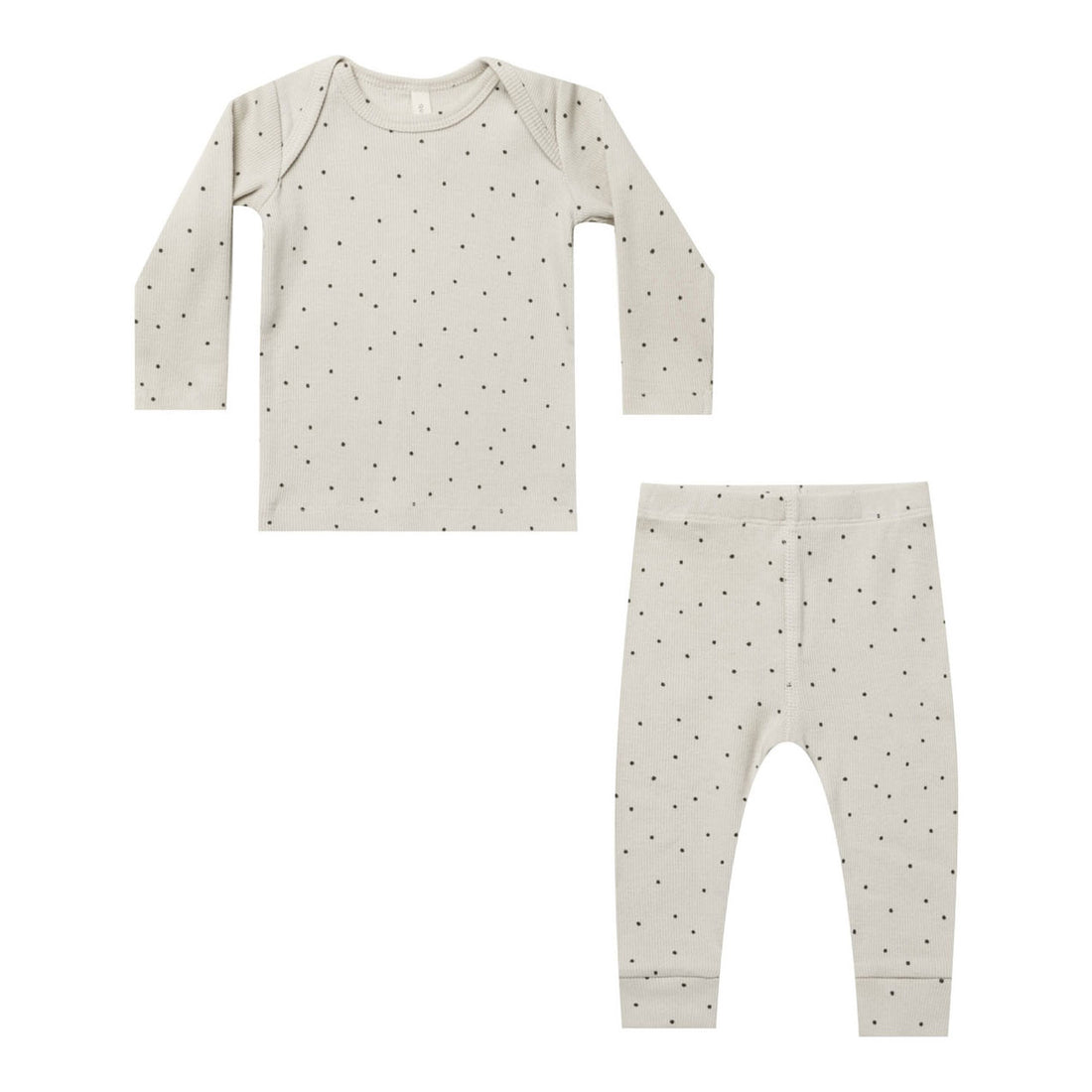 Quincy Mae Mini Dots Ribbed Tee And Legging Set