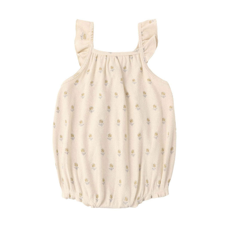 Quincy Mae Buttercup Ribbed Ruffle Romper